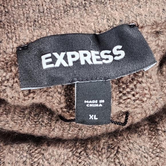 Express Women's Light Mocha Cable Knit Mini Sweater Skirt - XL - Picture 4 of 8